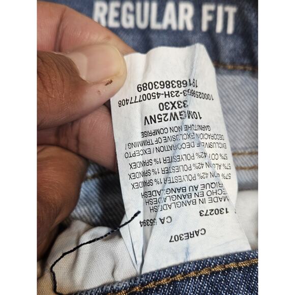 Wrangler Jeans Men's 33X30 Blue Light Was Regular Fit Cowboy Cut Denim Jeans - Picture 5 of 11